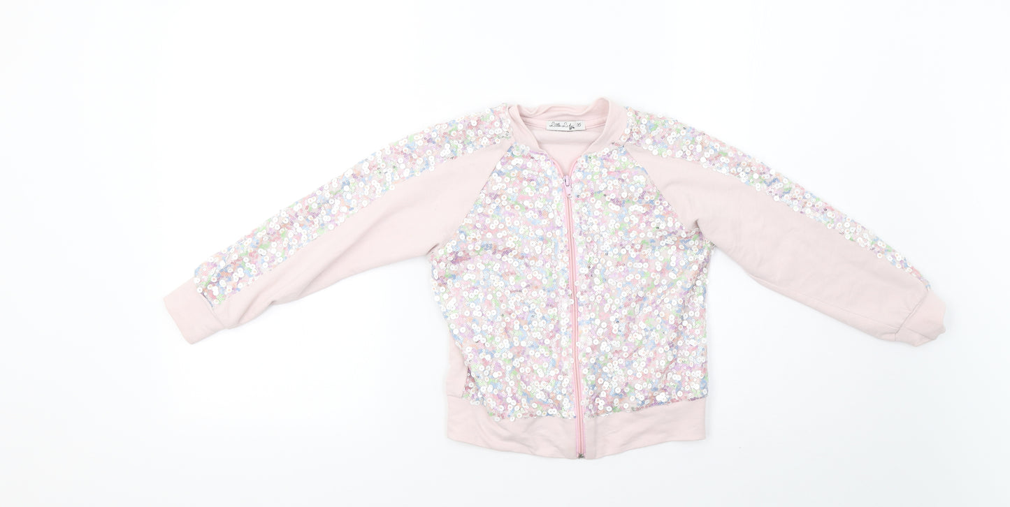 little lady Girls Pink   Full Zip Sweatshirt Size 5 Years
