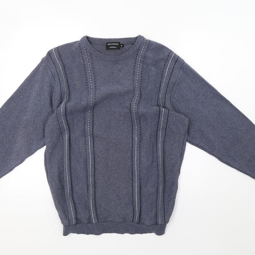 greenwoods Mens Blue  Knit Pullover Sweatshirt Size M