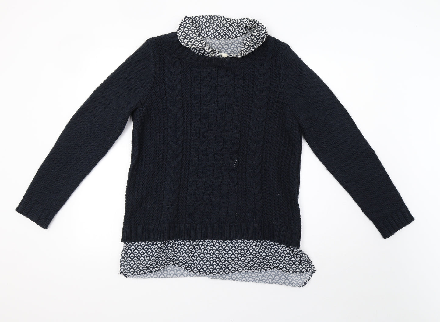 NEXT Womens Blue  Knit Pullover Sweatshirt Size 14