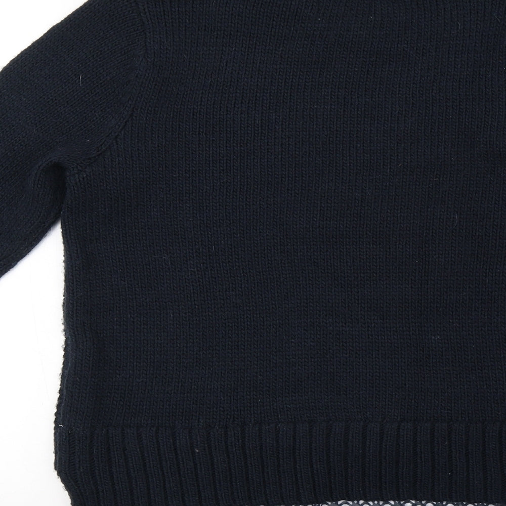 NEXT Womens Blue  Knit Pullover Sweatshirt Size 14
