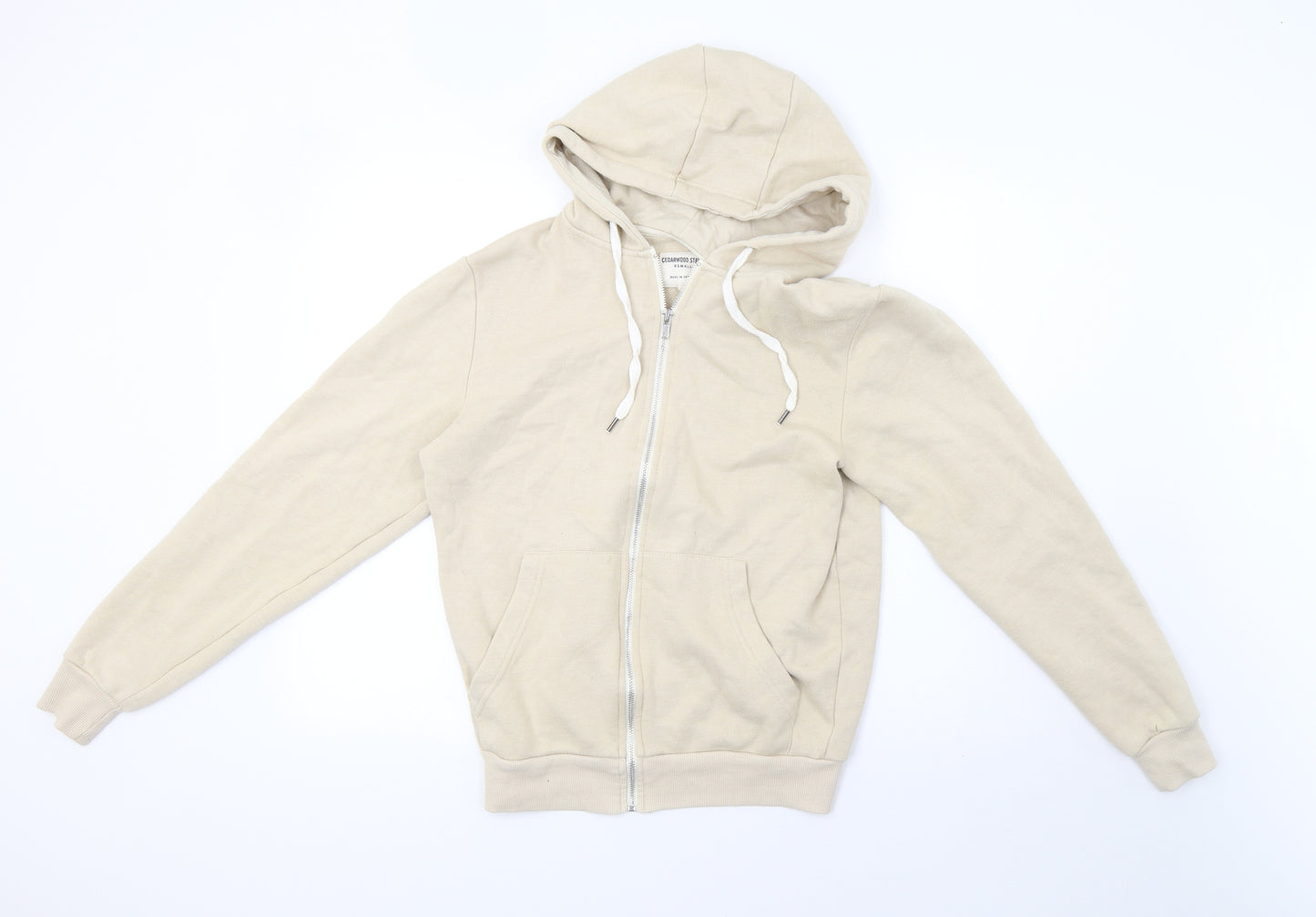 Cedar Wood State Mens Beige   Full Zip Hoodie Size XS