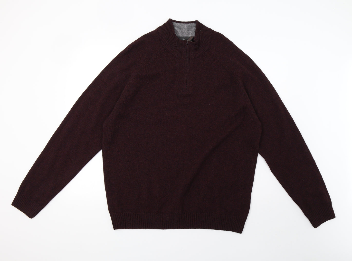 Marks and Spencer Mens Purple  Knit Pullover Sweatshirt Size XL  - 44inch