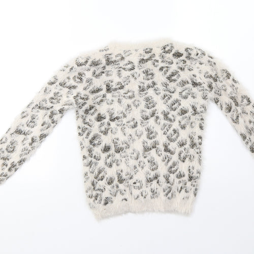 Primark Girls Brown Animal Print  Pullover Sweatshirt Size 10-11 Years