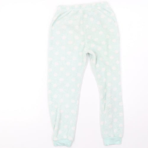 Primark Girls Green Polka Dot   Pyjama Pants Size 7-8 Years
