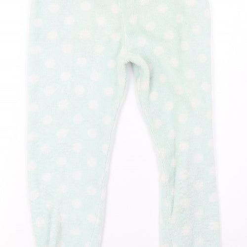 Primark Girls Green Polka Dot   Pyjama Pants Size 7-8 Years