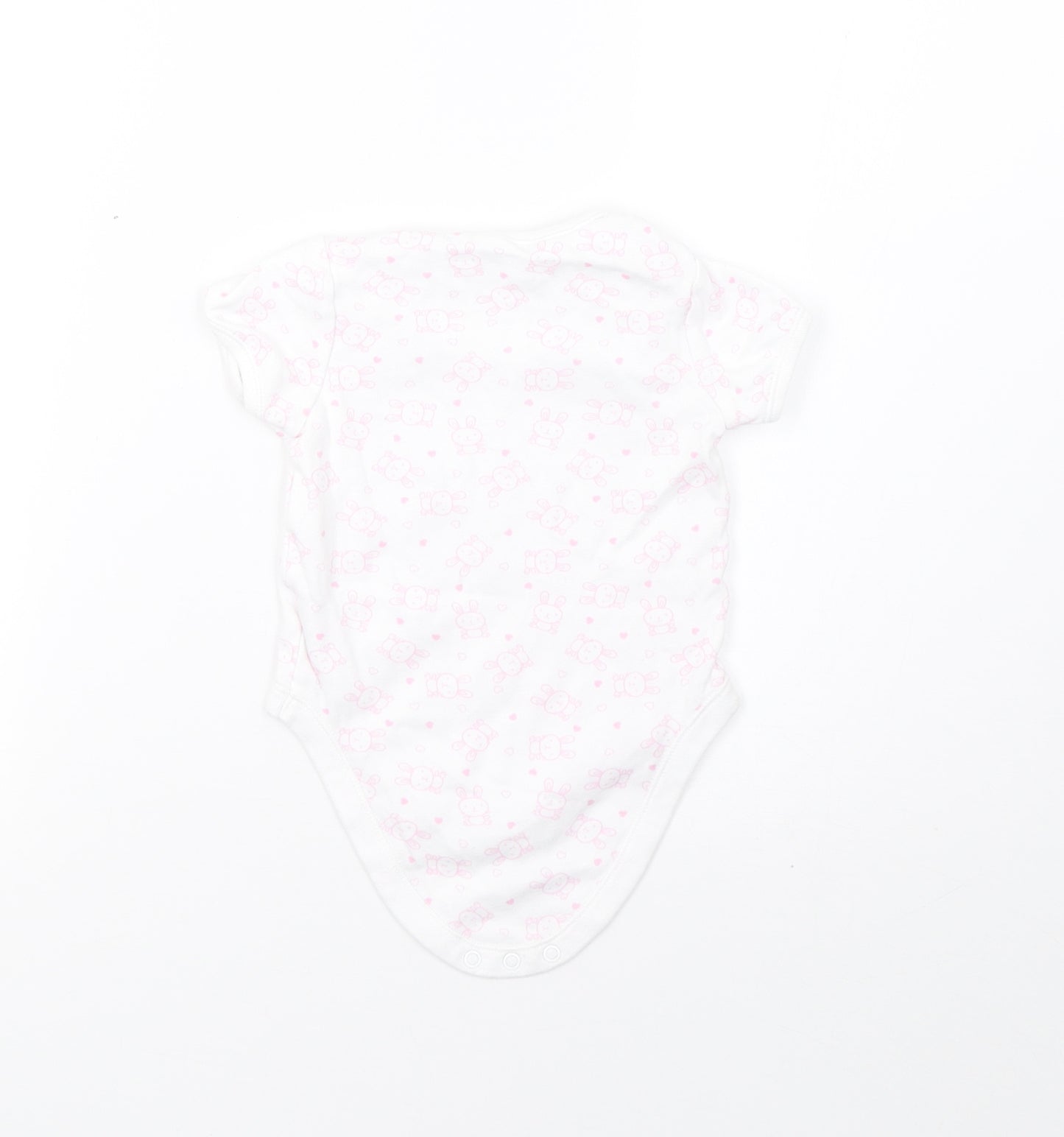 F&F Girls White Polka Dot  Babygrow One-Piece Size 9-12 Months