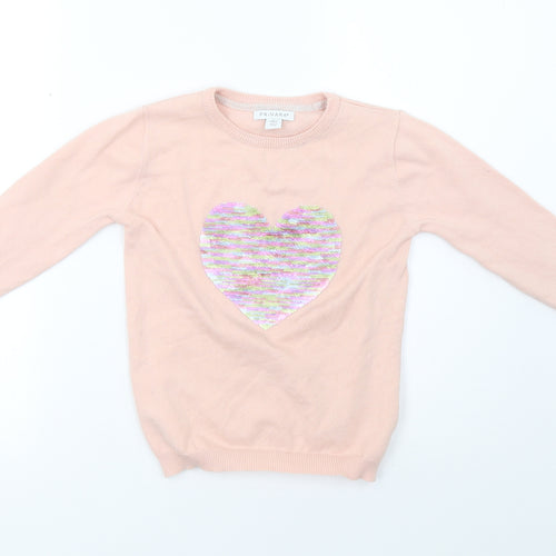 Primark Girls Pink   Pullover Sweatshirt Size 7-8 Years