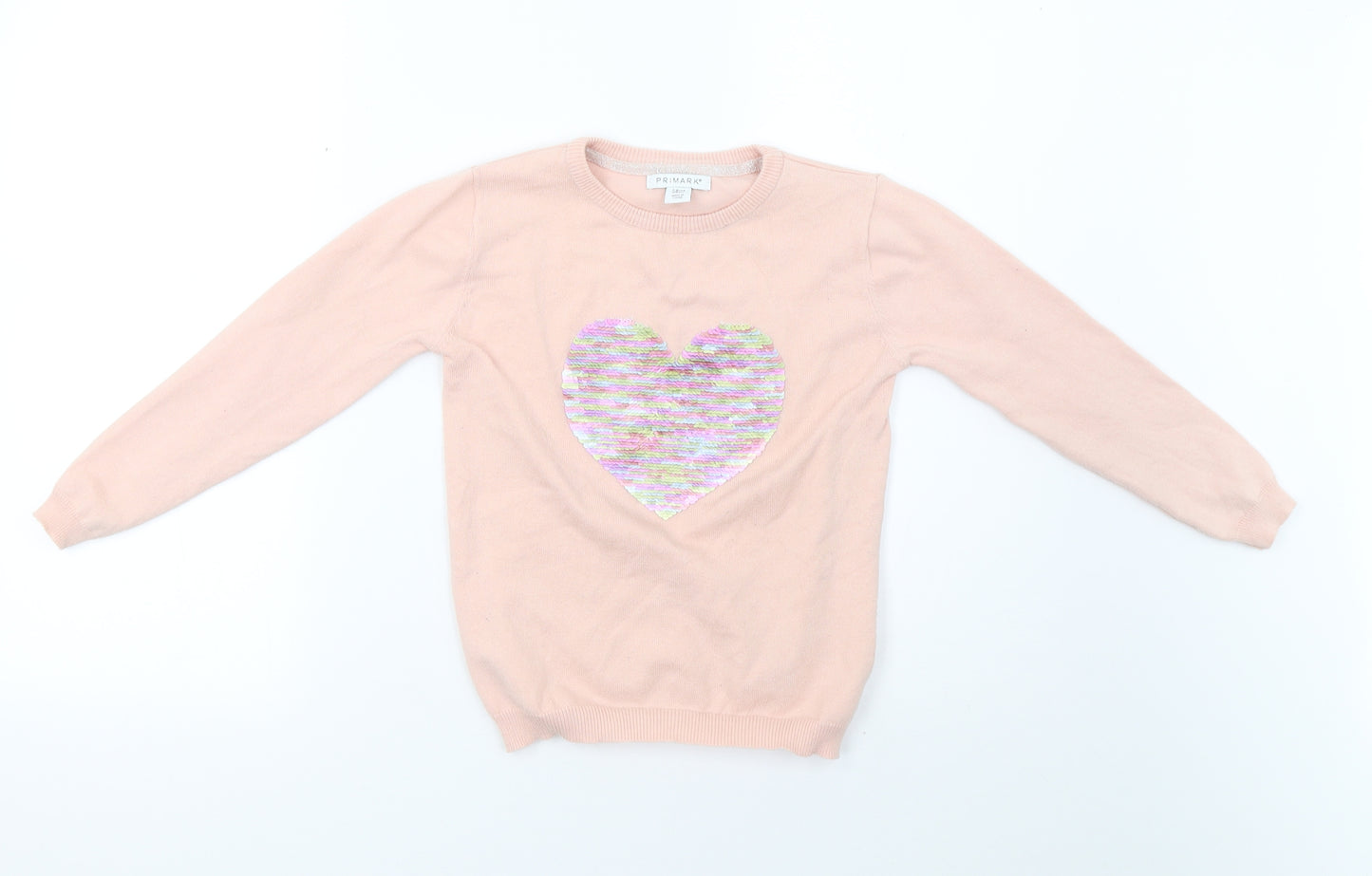 Primark Girls Pink   Pullover Sweatshirt Size 7-8 Years