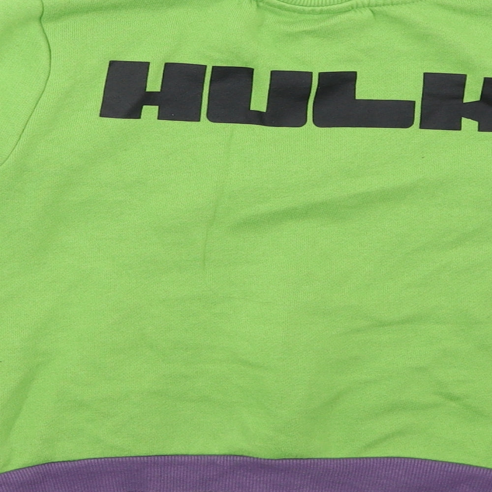 Preworn Boys Green   Pullover Sweatshirt Size 5-6 Years