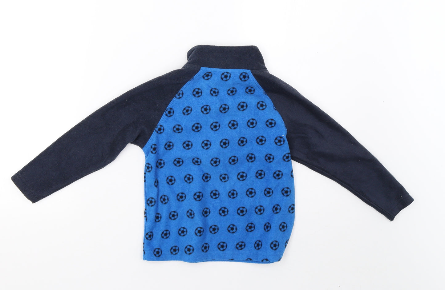 Crane Boys Blue Polka Dot Fleece Pullover Sweatshirt Size 3-4 Years