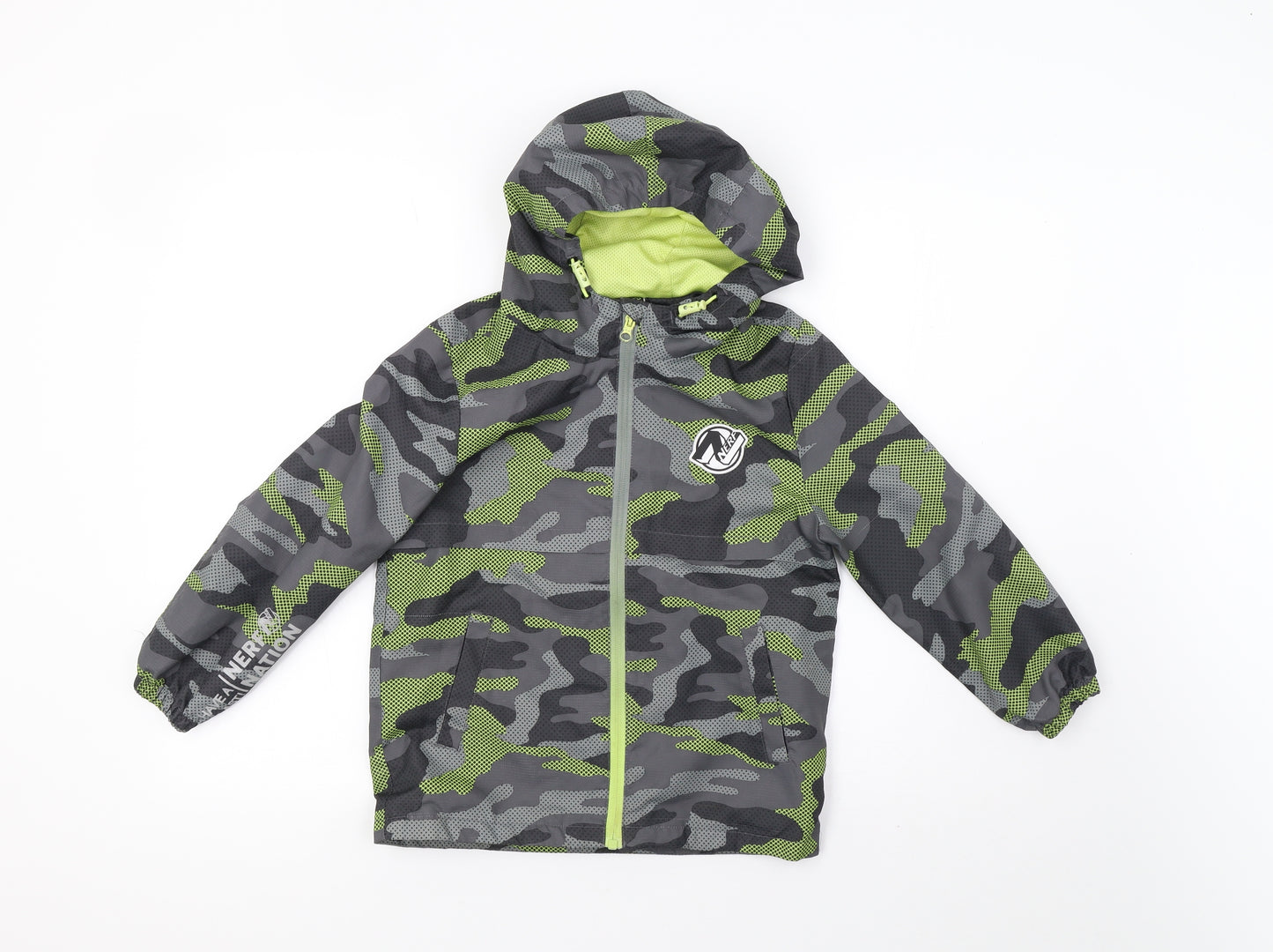 NERF Boys Grey Camouflage  Jacket  Size 6-7 Years