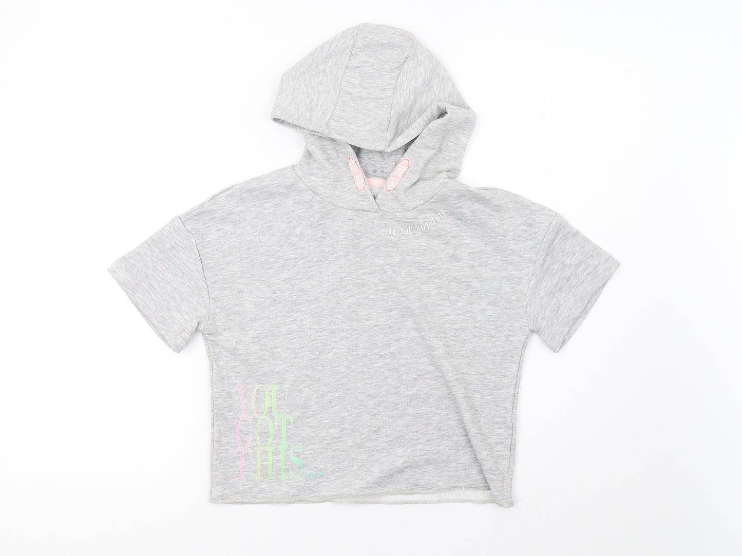 Primark Girls Grey   Pullover Hoodie Size 7-8 Years