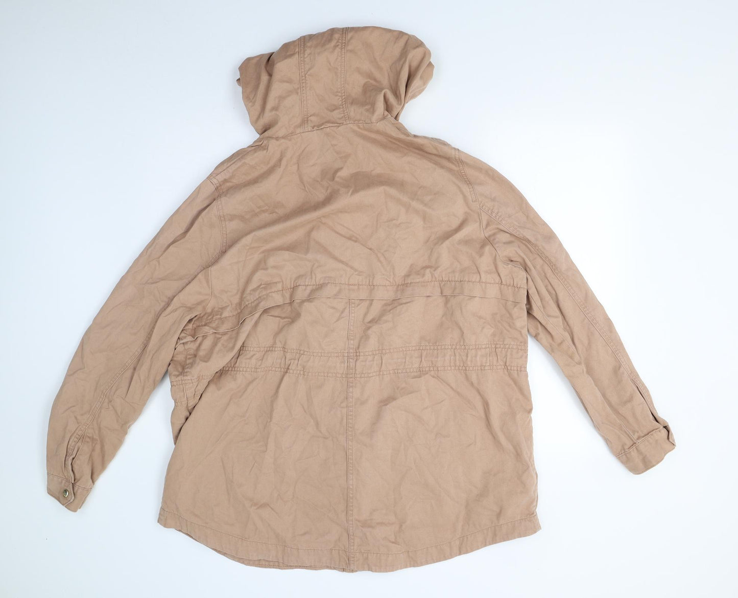 H&M Womens Brown   Overcoat Coat Size 24