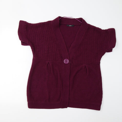 George Womens Purple  Knit Cardigan Jumper Size 18