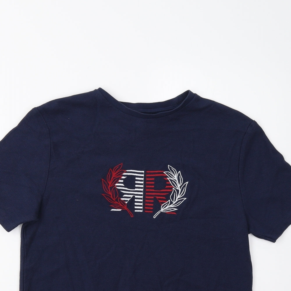 River Island Mens Blue    T-Shirt Size S