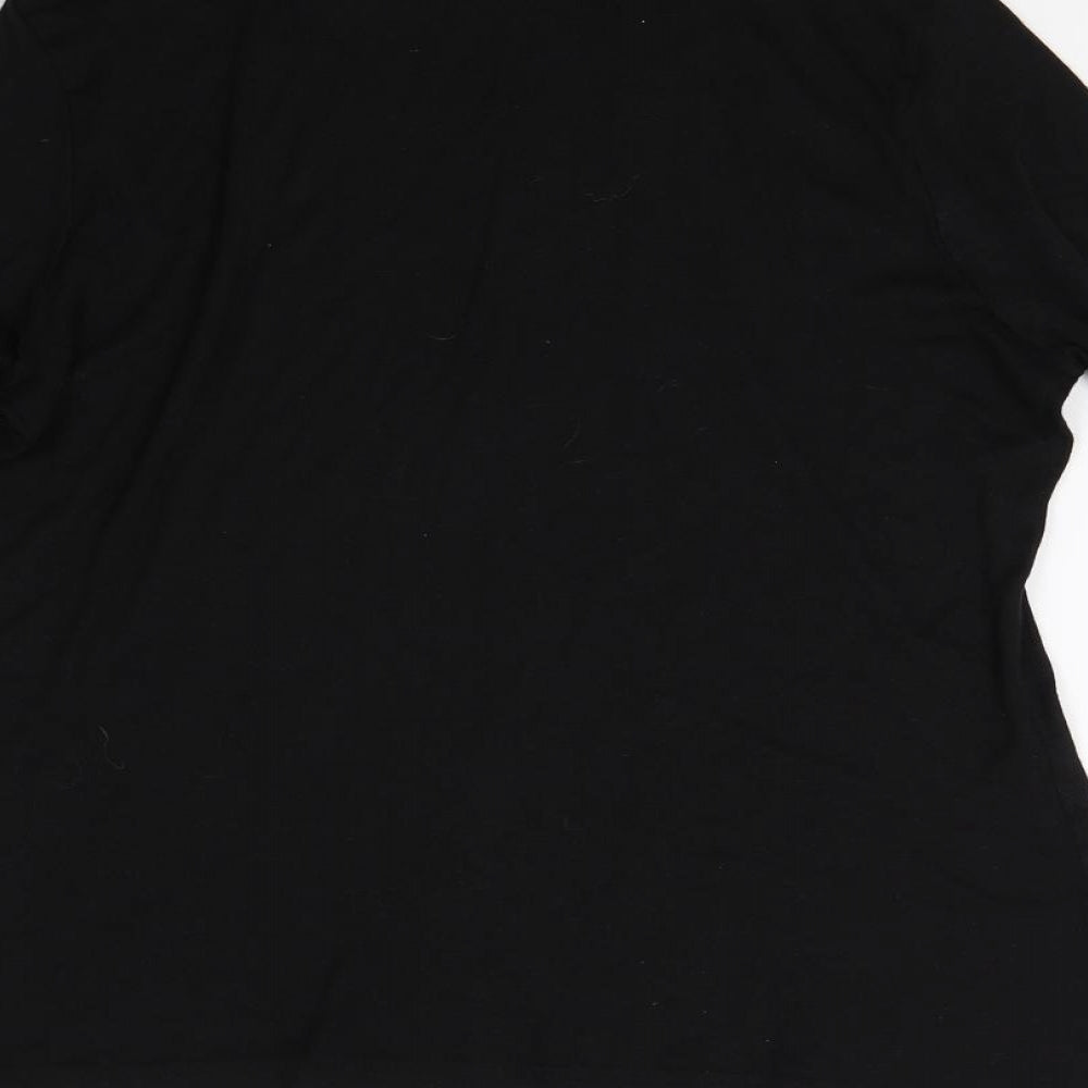 Papaya Womens Black   Basic T-Shirt Size 18
