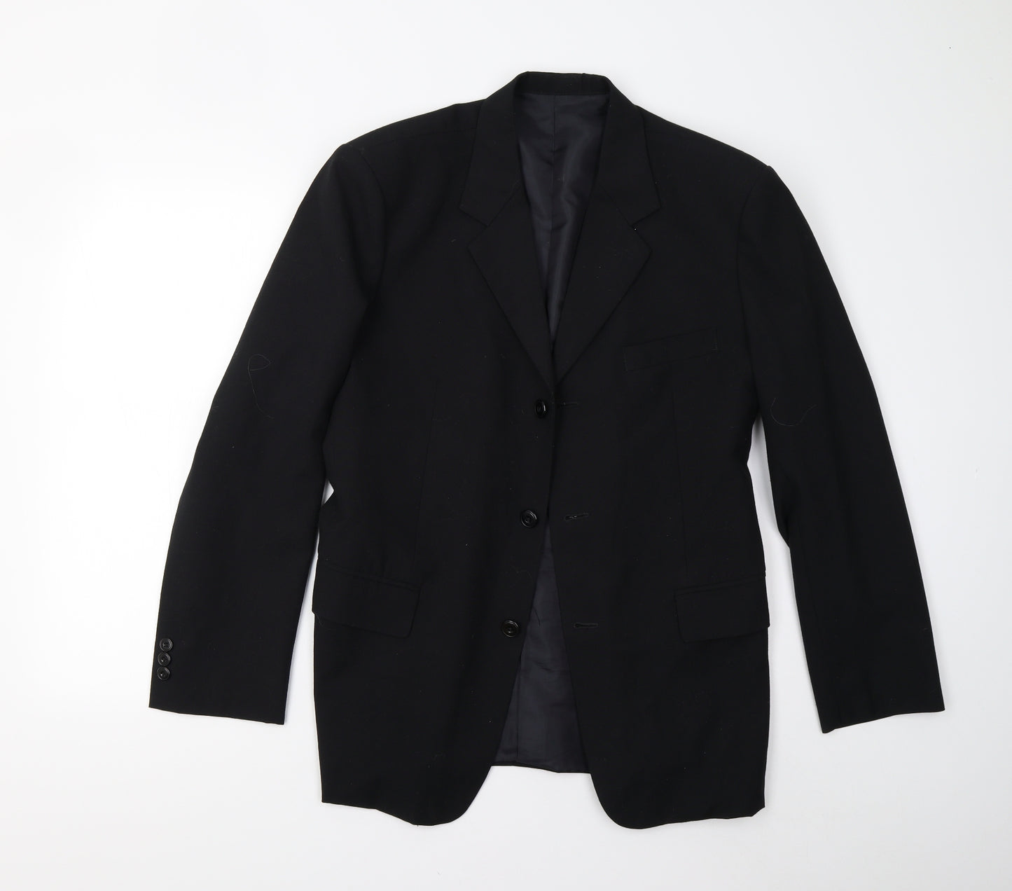 Preworn Mens Black   Jacket Suit Jacket Size 36