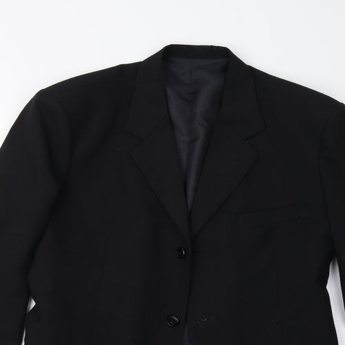 Preworn Mens Black   Jacket Suit Jacket Size 36