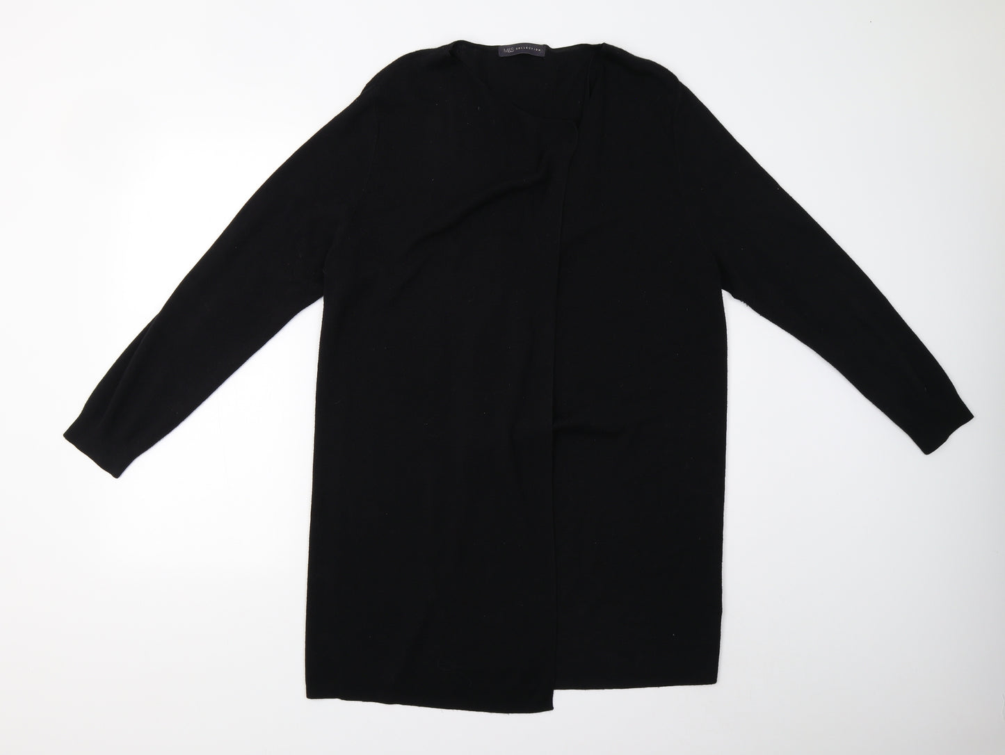 M&S Womens Black  Knit Cardigan Jumper Size L