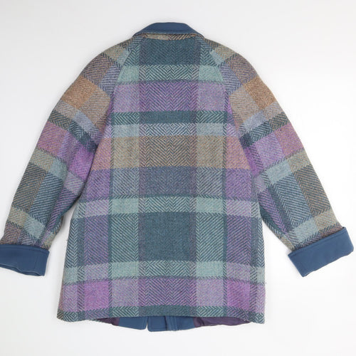 Avoca Womens Multicoloured Check  Overcoat Coat Size 14