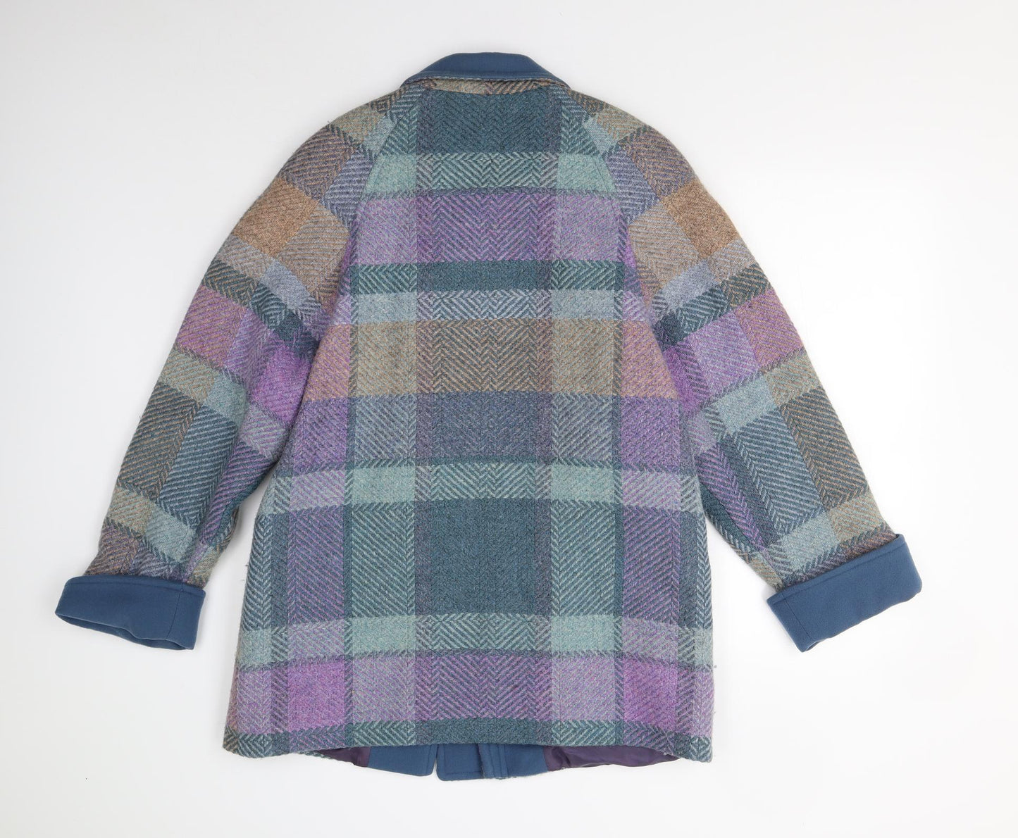 Avoca Womens Multicoloured Check  Overcoat Coat Size 14