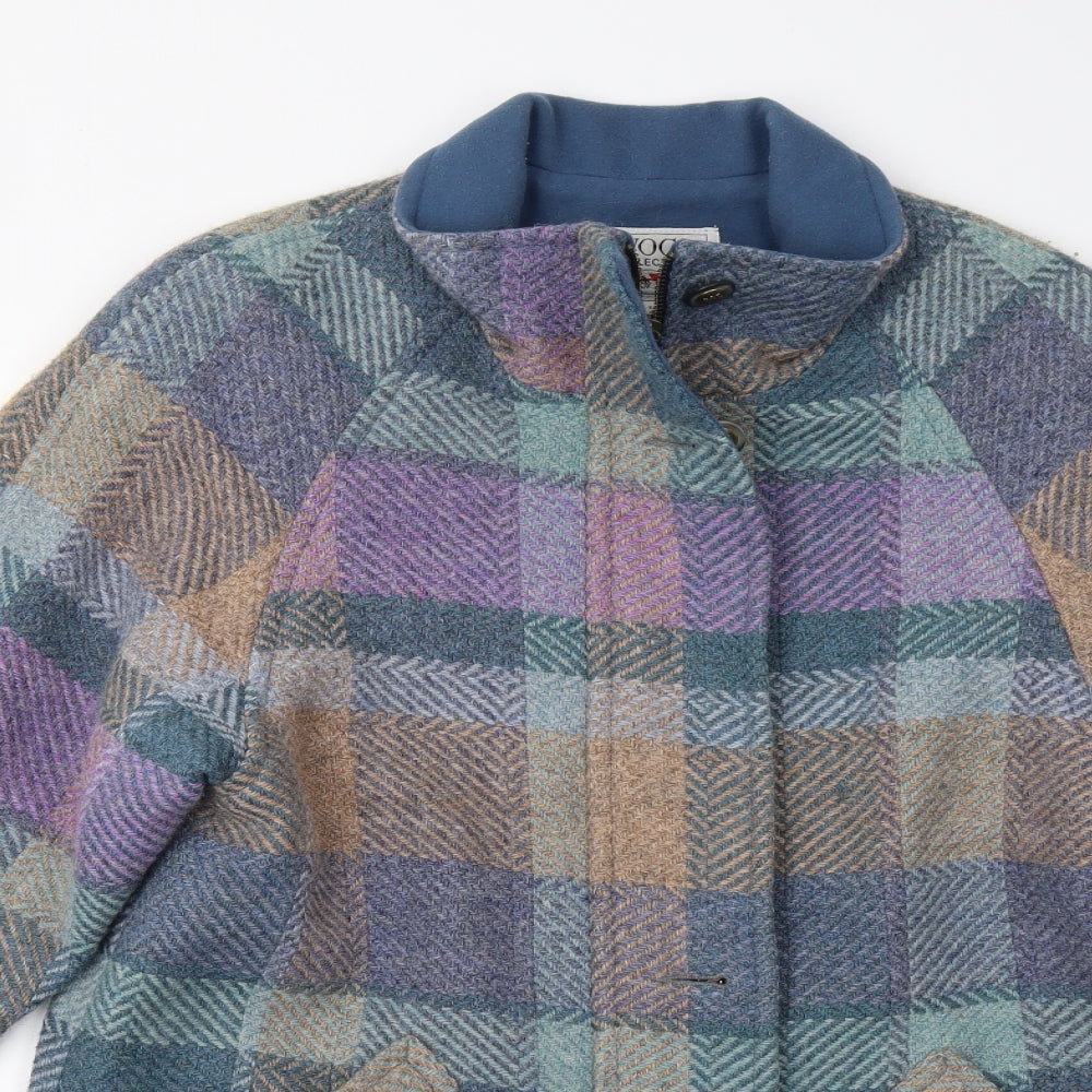 Avoca Womens Multicoloured Check  Overcoat Coat Size 14