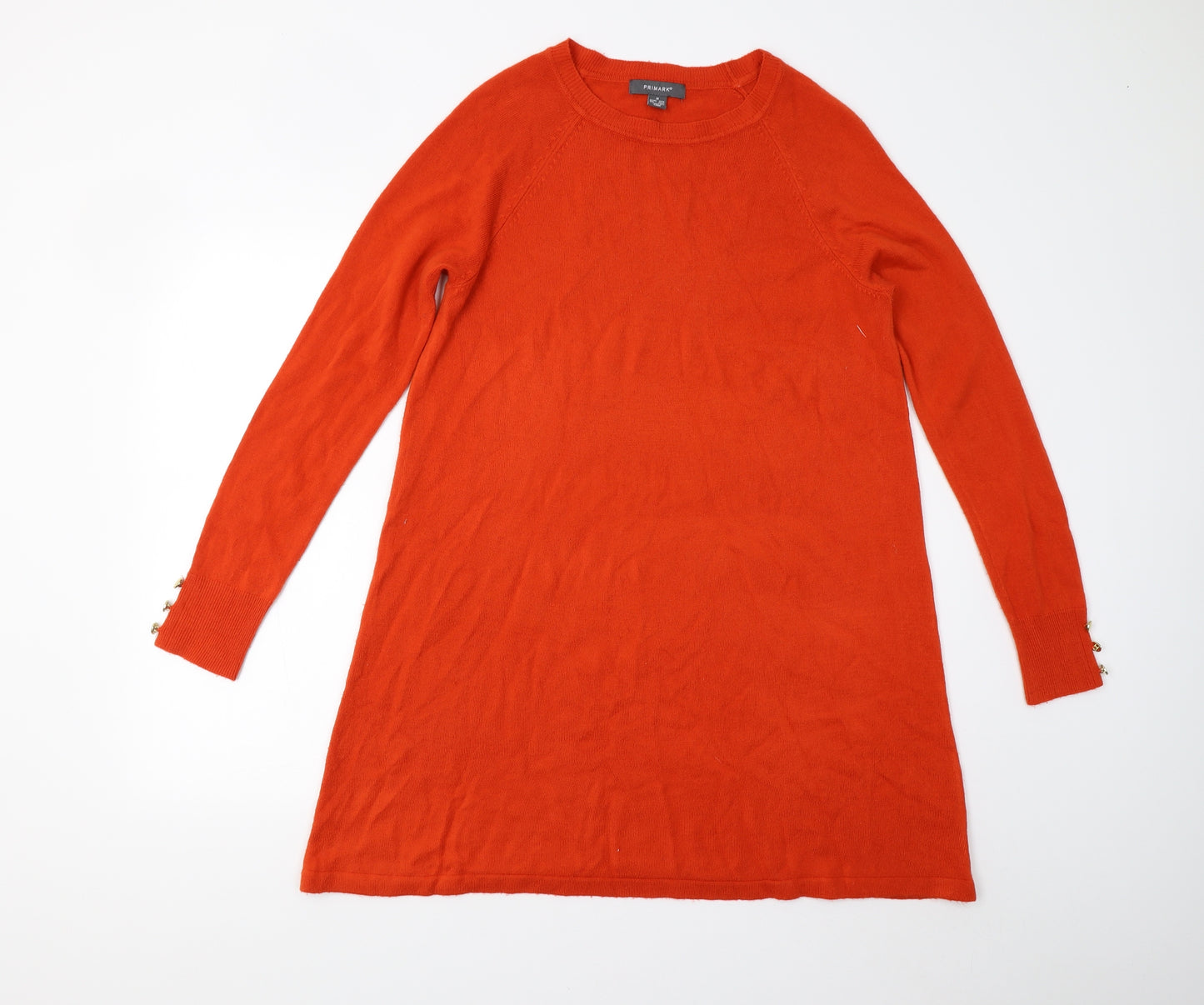 Primark Womens Orange  Knit Jumper Dress  Size M
