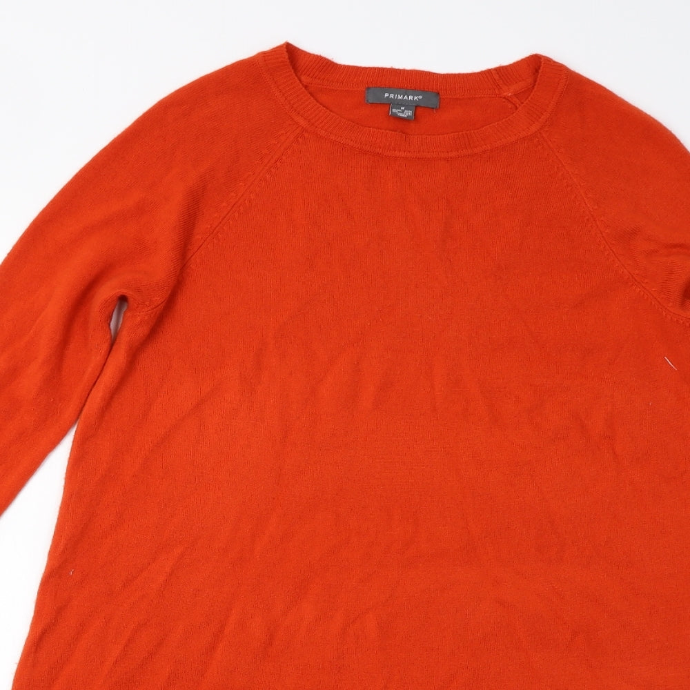 Primark Womens Orange  Knit Jumper Dress  Size M