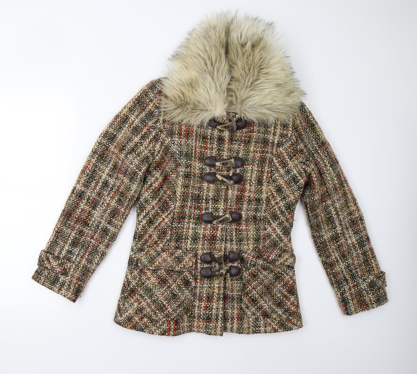 Per Una Womens Brown   Overcoat Coat Size S