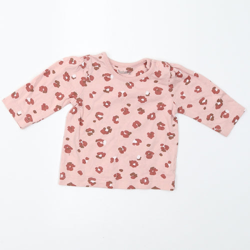 Nutmeg Baby Pink Floral  Basic T-Shirt Size 0-3 Months