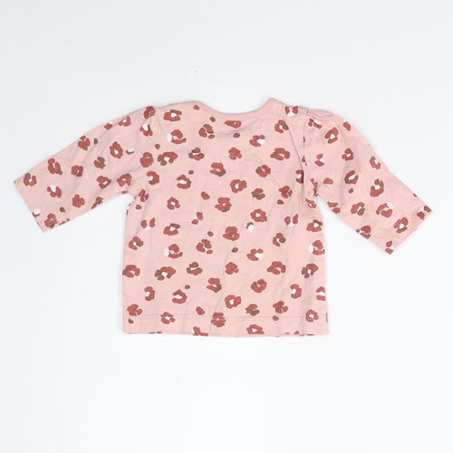 Nutmeg Baby Pink Floral  Basic T-Shirt Size 0-3 Months