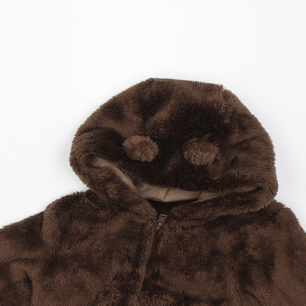 Mothercare Baby Brown  Fleece Jacket  Size 0-3 Months