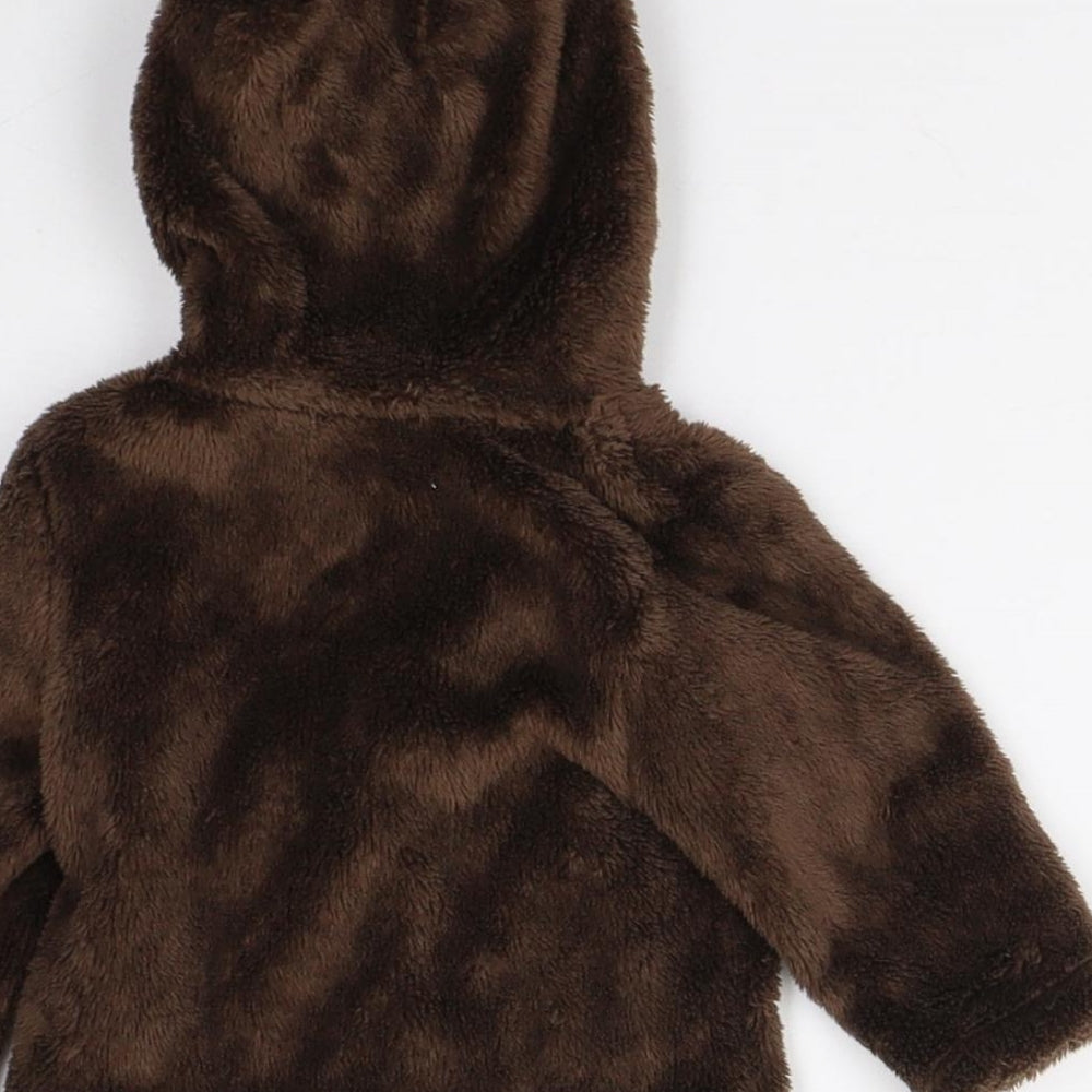 Mothercare Baby Brown  Fleece Jacket  Size 0-3 Months