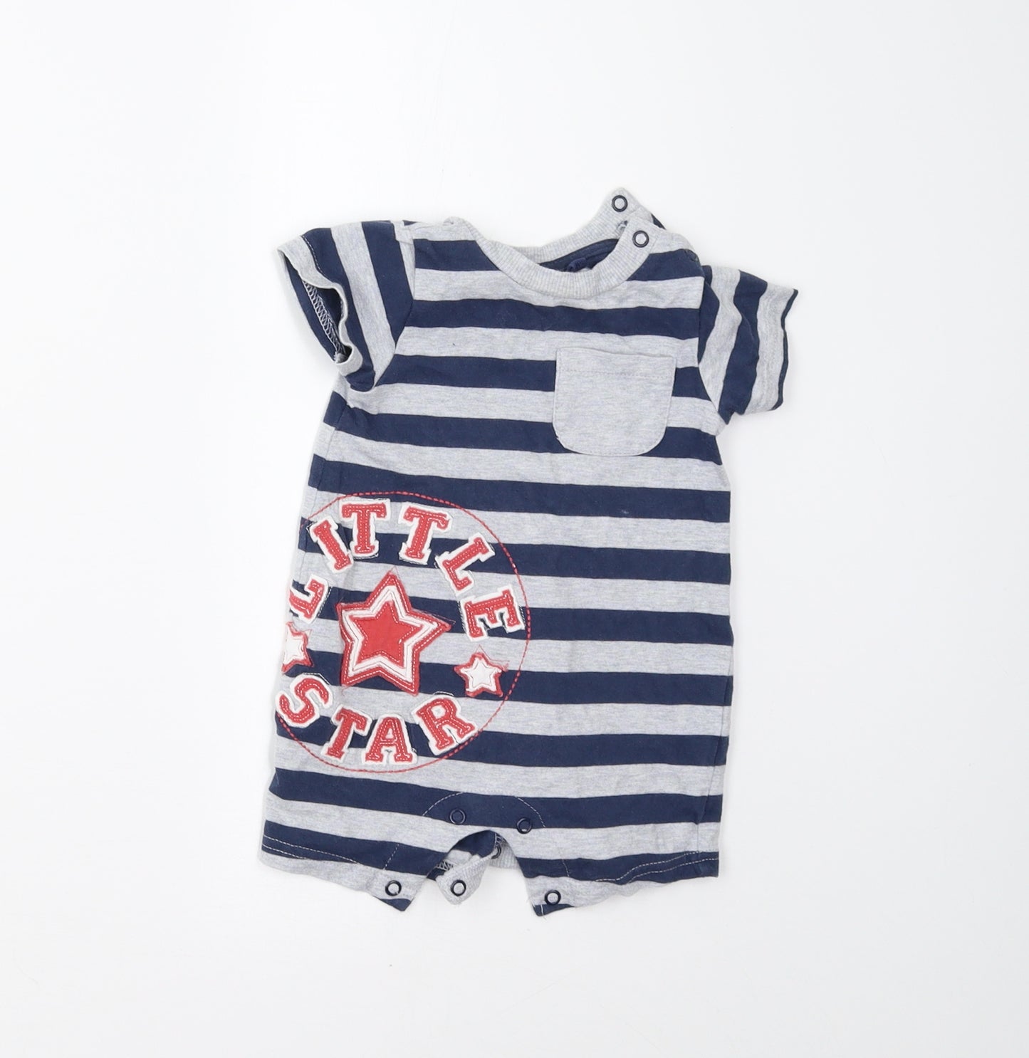 TU Baby Blue Striped  Romper One-Piece Size 3-6 Months