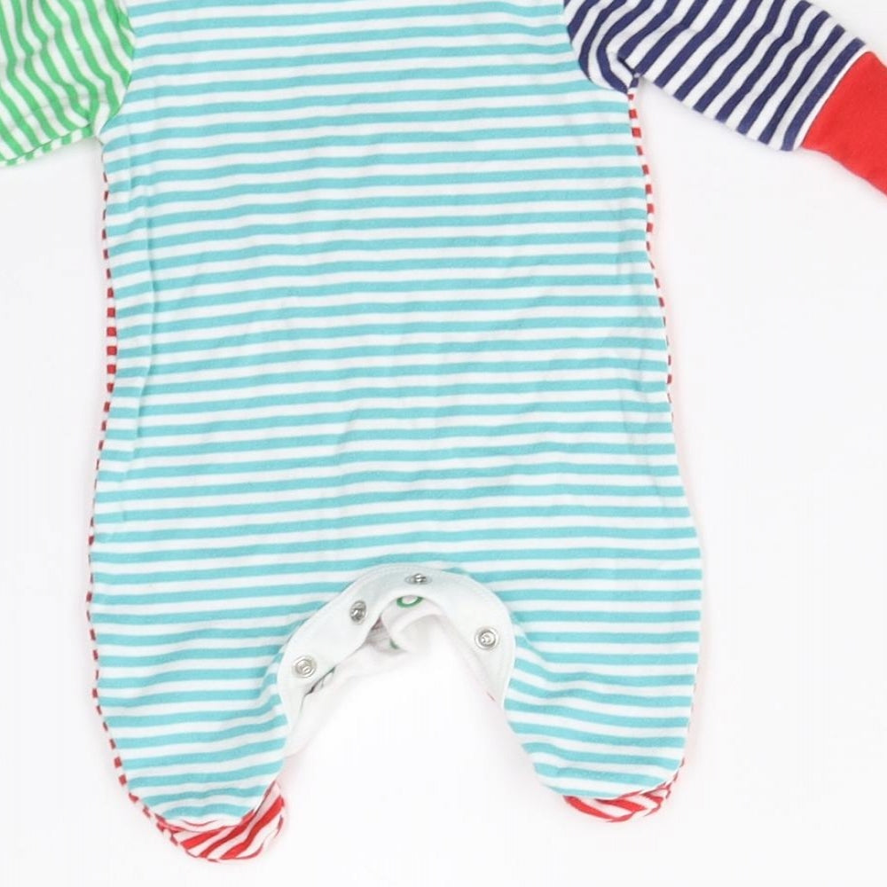 NEXT Baby Multicoloured Striped  Babygrow One-Piece Size 0-3 Months