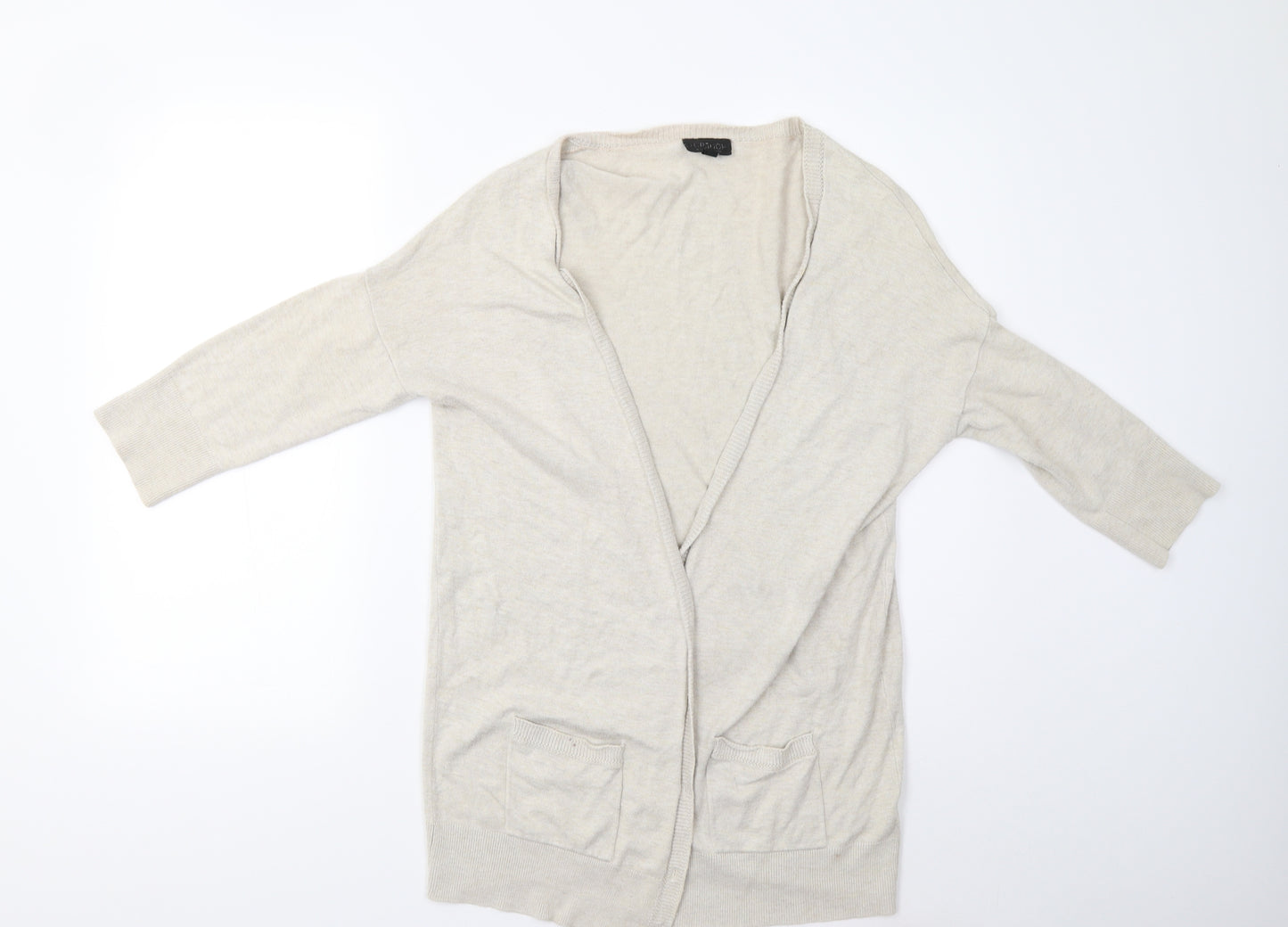 Topshop Womens Beige  Knit Cardigan Jumper Size 10