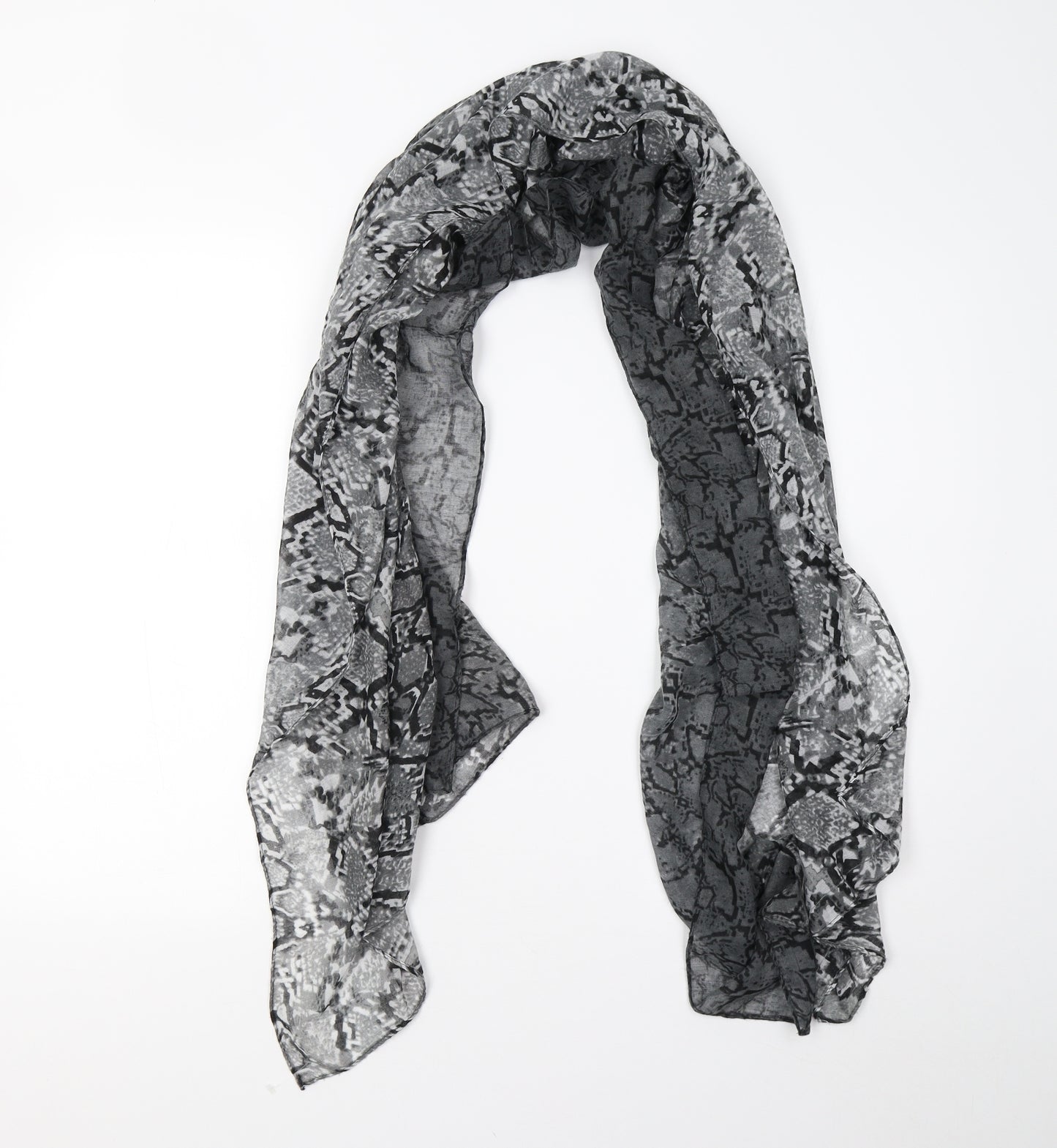 Preworn Womens Grey Animal Print   Scarf