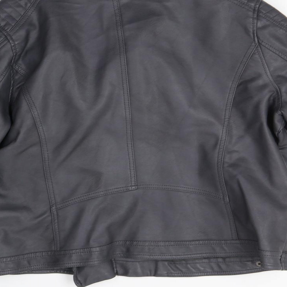 TU Womens Grey   Biker Jacket Size 16