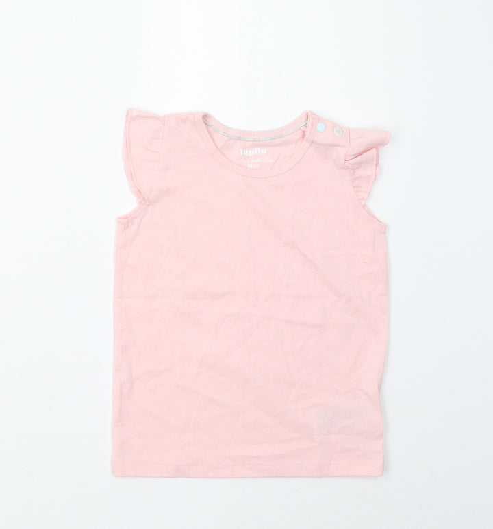 Lupila Girls Pink   Basic T-Shirt Size 12-18 Months