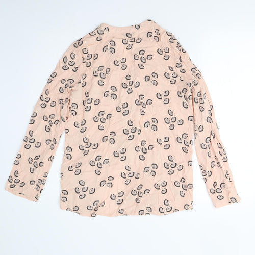 F&F Womens Pink Floral  Basic Button-Up Size 8