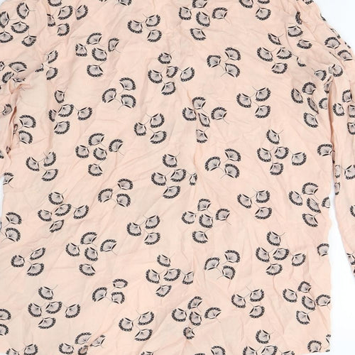 F&F Womens Pink Floral  Basic Button-Up Size 8