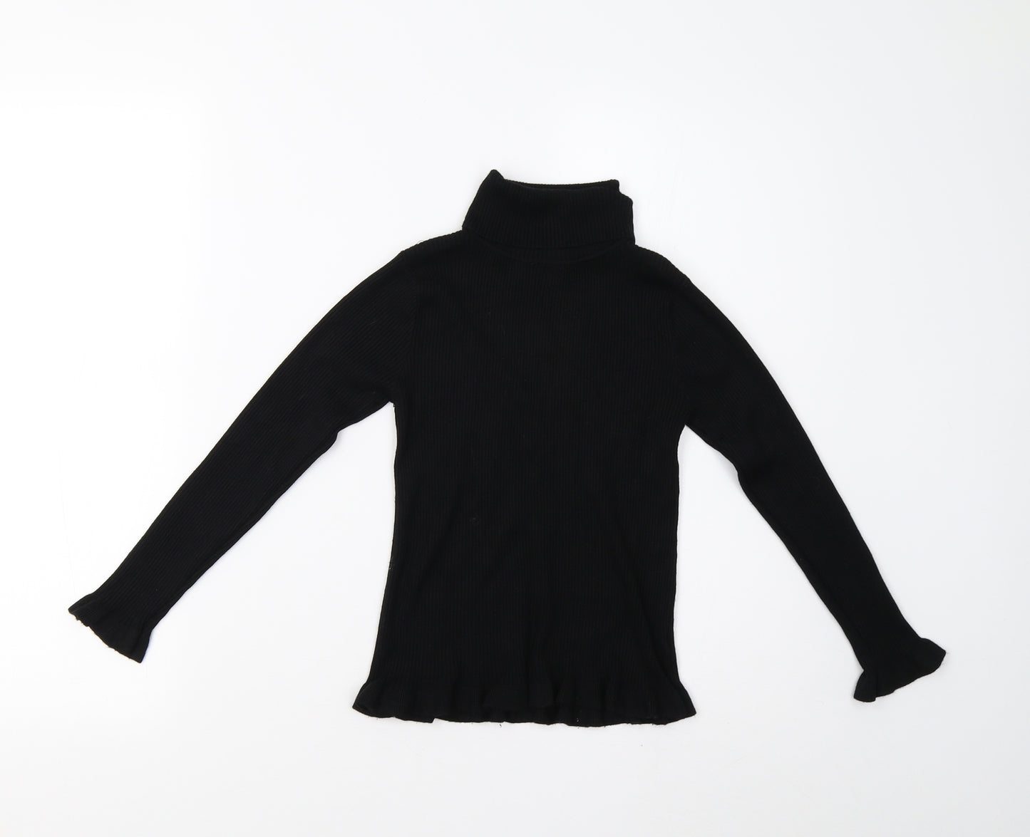Primark Girls Black  Knit Pullover Jumper Size 9-10 Years