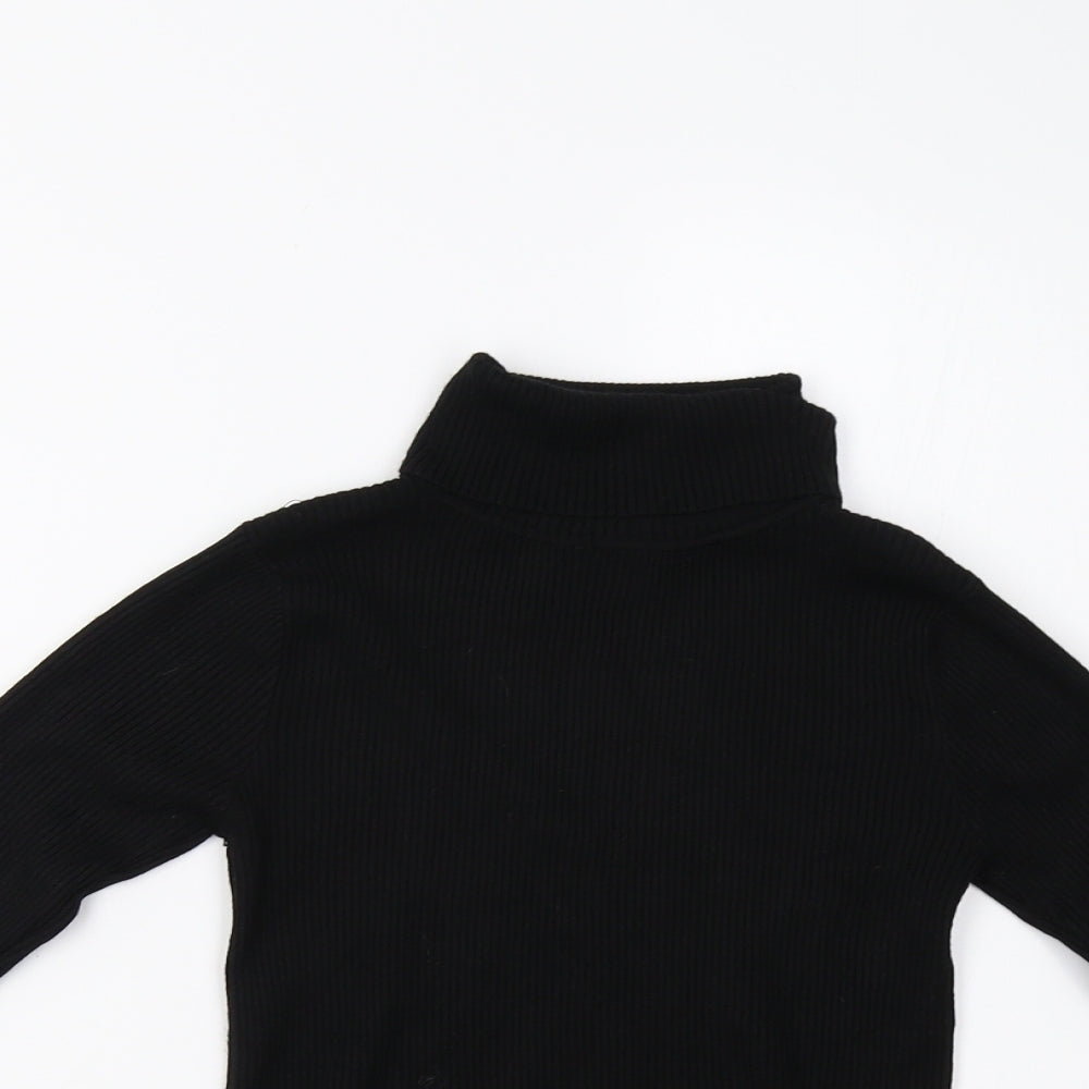 Primark Girls Black  Knit Pullover Jumper Size 9-10 Years
