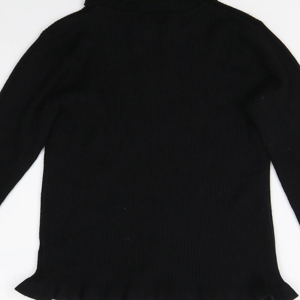 Primark Girls Black  Knit Pullover Jumper Size 9-10 Years