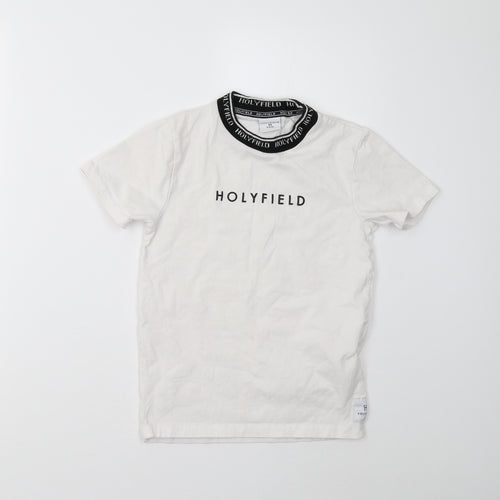 Holyfield Boys White   Basic T-Shirt Size 7-8 Years