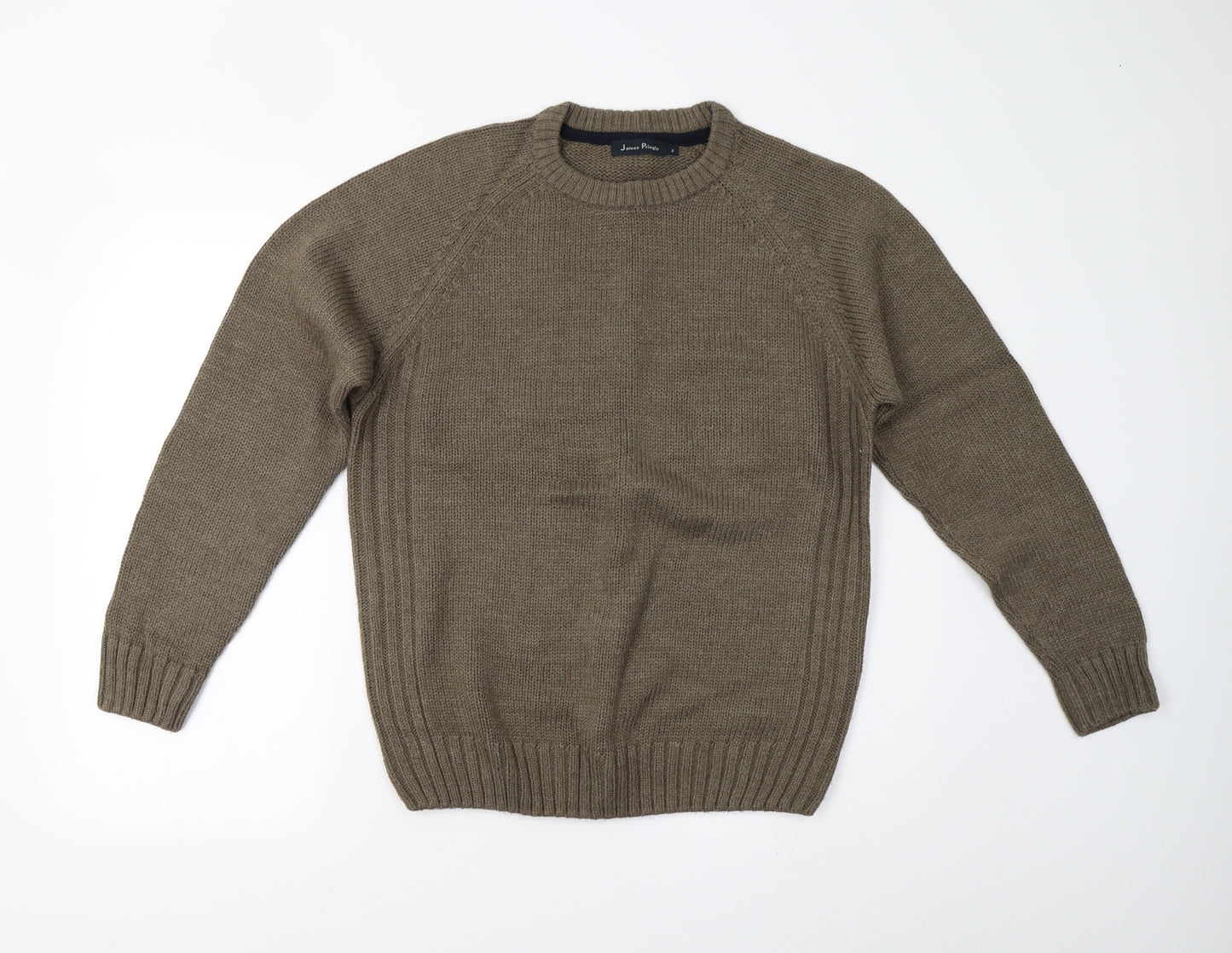 James Pringle Mens Brown  Knit Pullover Jumper Size S