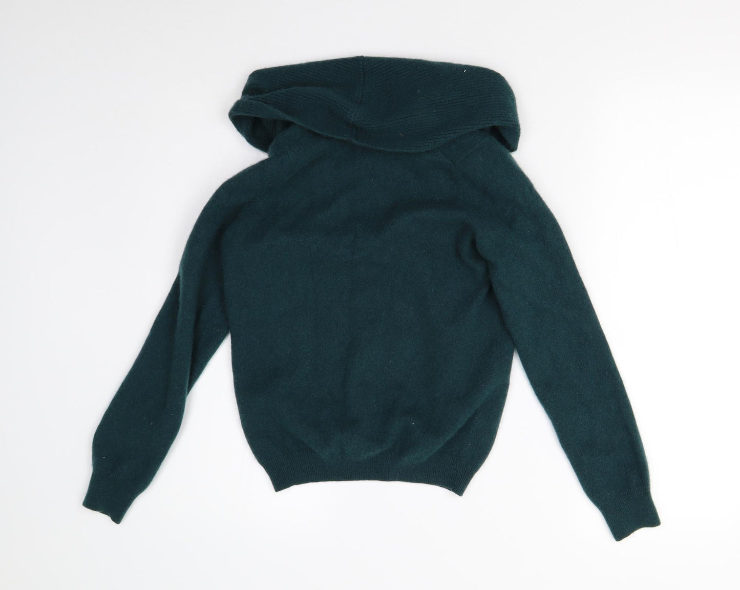 M&S Womens Green  Knit Pullover Jumper Size 8  - Pure Cashmere