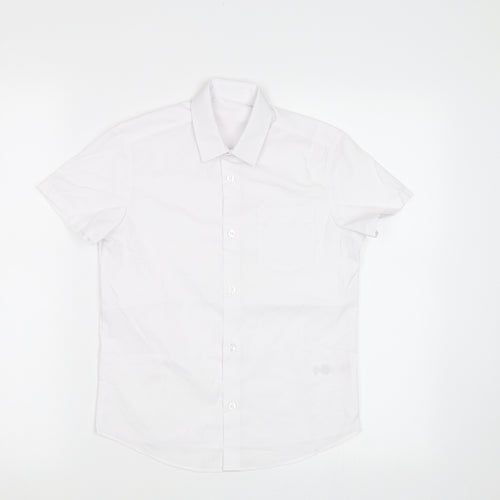 George Girls White   Basic Button-Up Size 7-8 Years