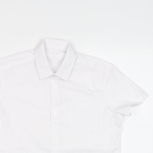 George Girls White   Basic Button-Up Size 7-8 Years