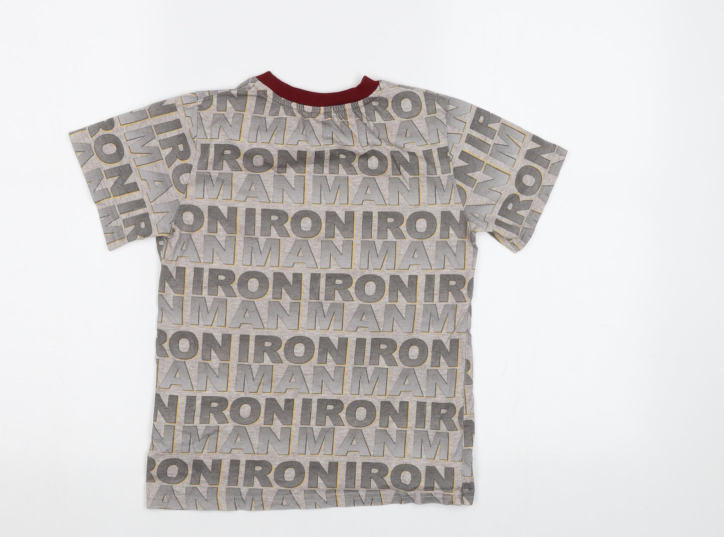 Disney Boys Grey   Basic T-Shirt Size 7-8 Years  - Iron Man